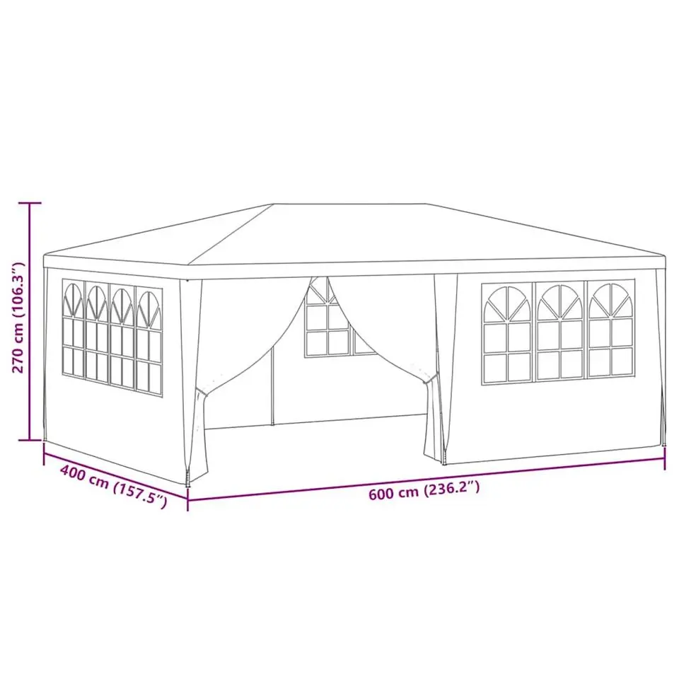 vidaXL - Partytent - Antraciet - Polyetheen