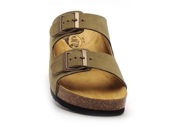 Plakton mules et sabots plats femme cp beta kaki