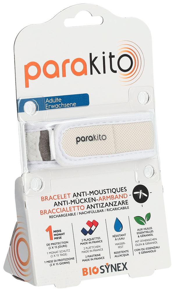 PARAKITO Armband Erwachsene weiss 1 Stk