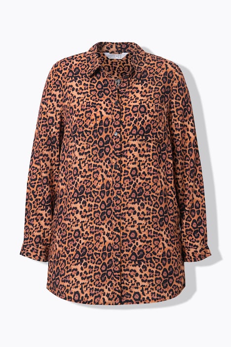 Hemdbluse, Boxy Shape, Leo, Langarm