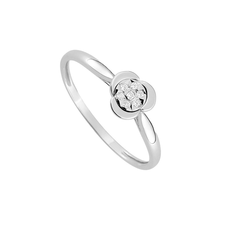 Bague Femme - Or 18 Carats - Diamant 0,03 Carats