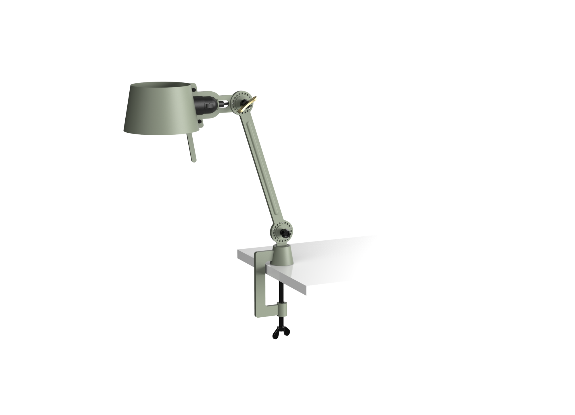 Bureaulamp Bolt met klem small 1 arm flux klein green