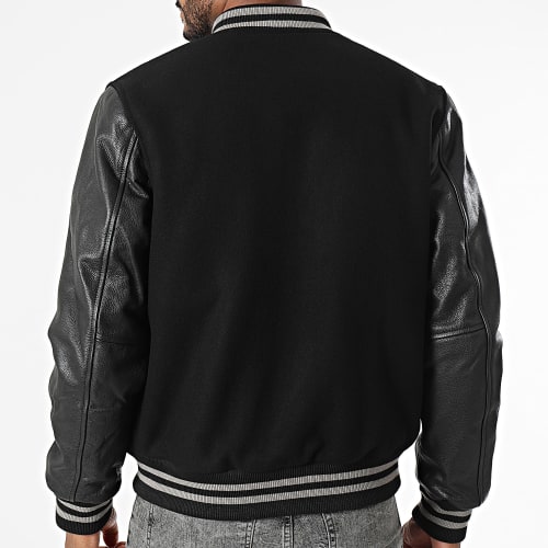 Veste Teddy Cuir LC8705X Noir