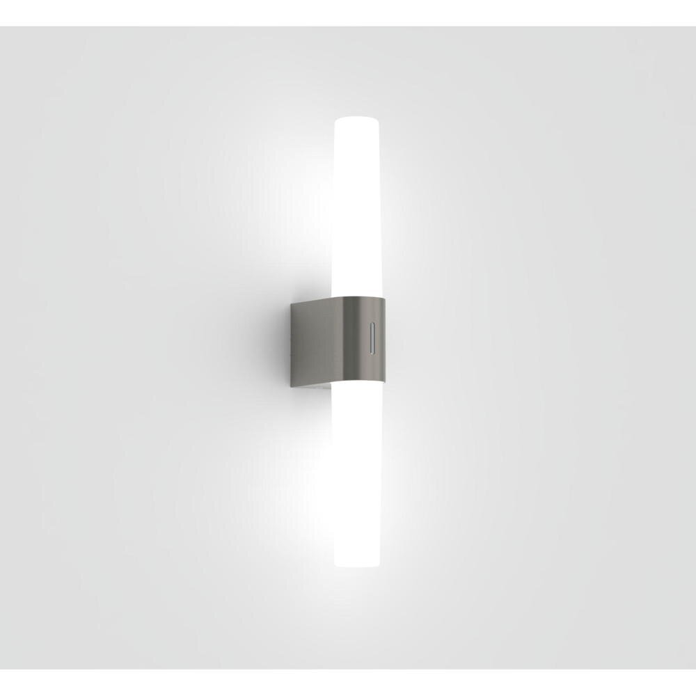 LED-spiegellamp Helva in mat nikkel, 9,5W, 900lm, IP44