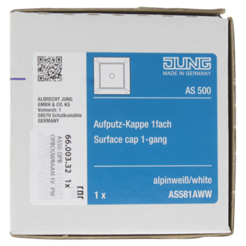 Jung AS500 Opbouwraam 1-voudig Wit