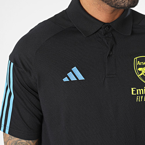 Polo Manches Courtes A Bandes Arsenal HZ2169 Noir