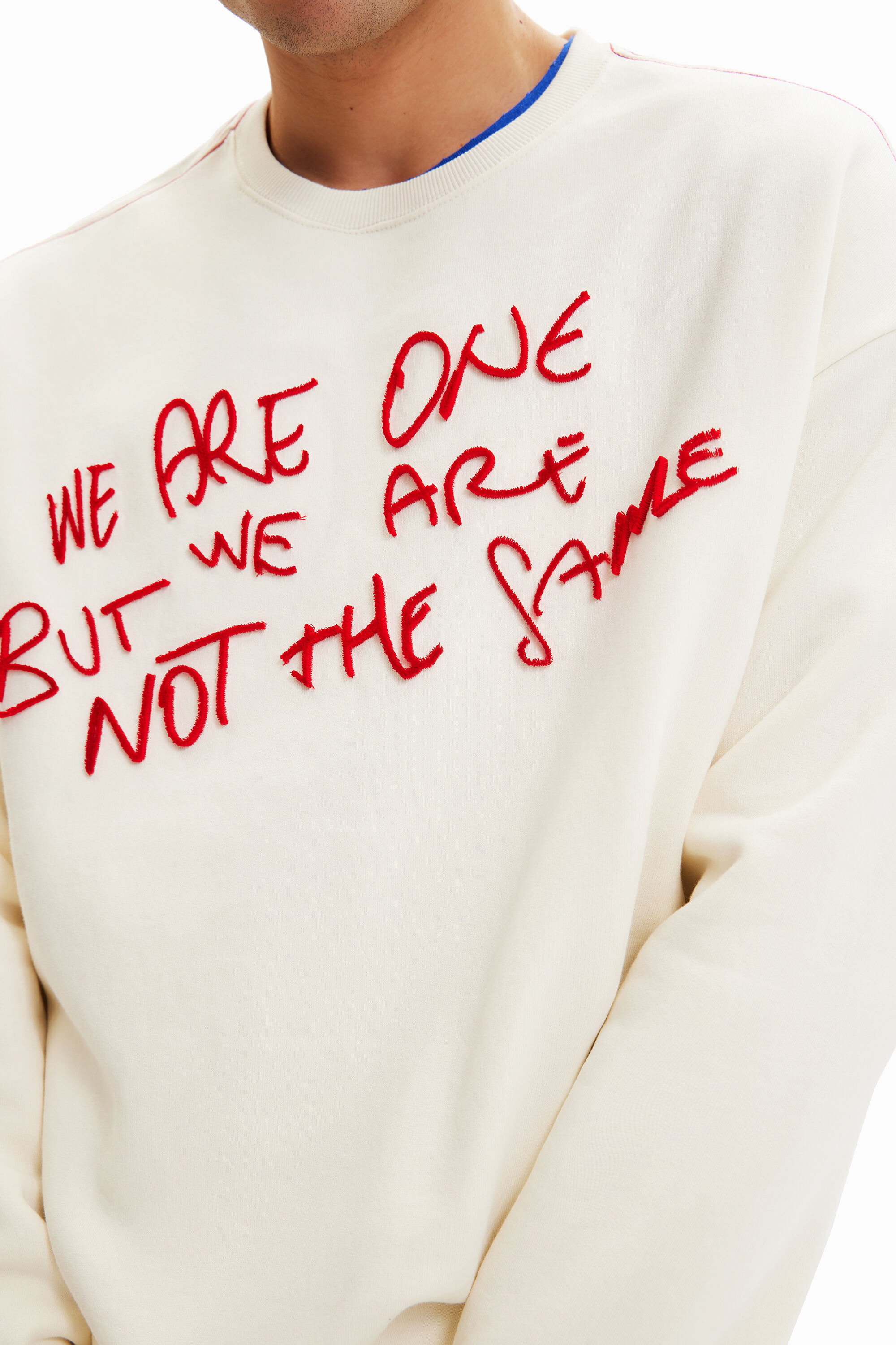 Sweat-shirt message floqué