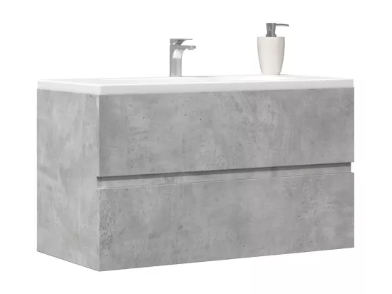 Armoire d'évier Gris béton 90x38,5x45 cm Aggloméré