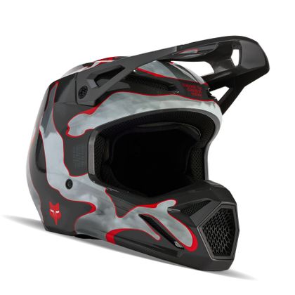 Casque cross Fox V1 - ATLAS 2024 - Gris / Rouge