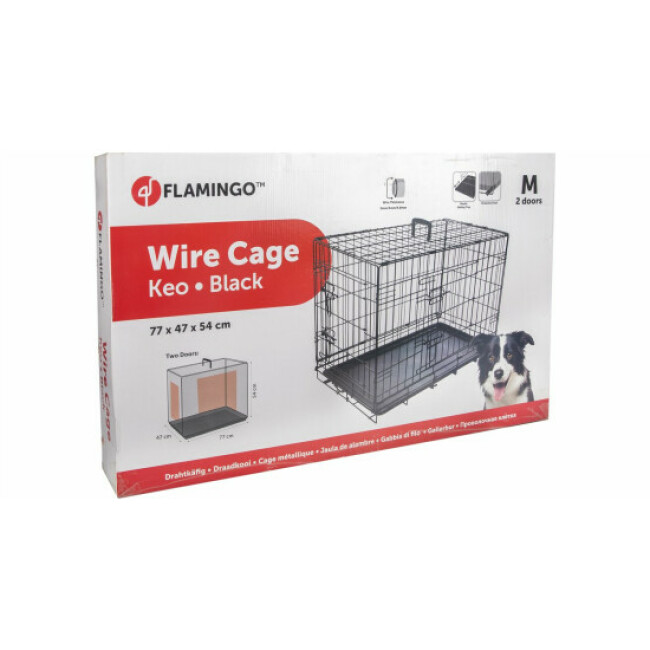 Cage pour chien Coloris Noir 2 portes