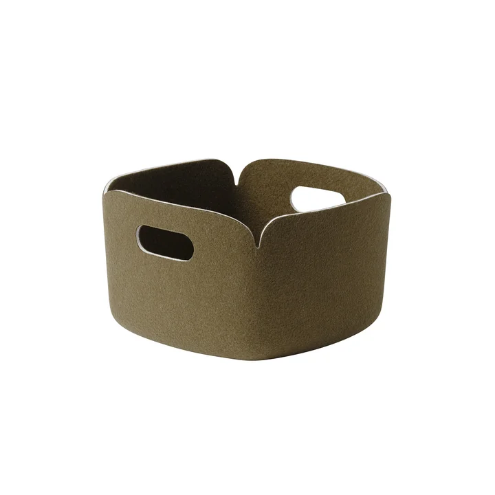 Muuto - Restore Aufbewahrungskorb 28 x 28 cm, braun-grün