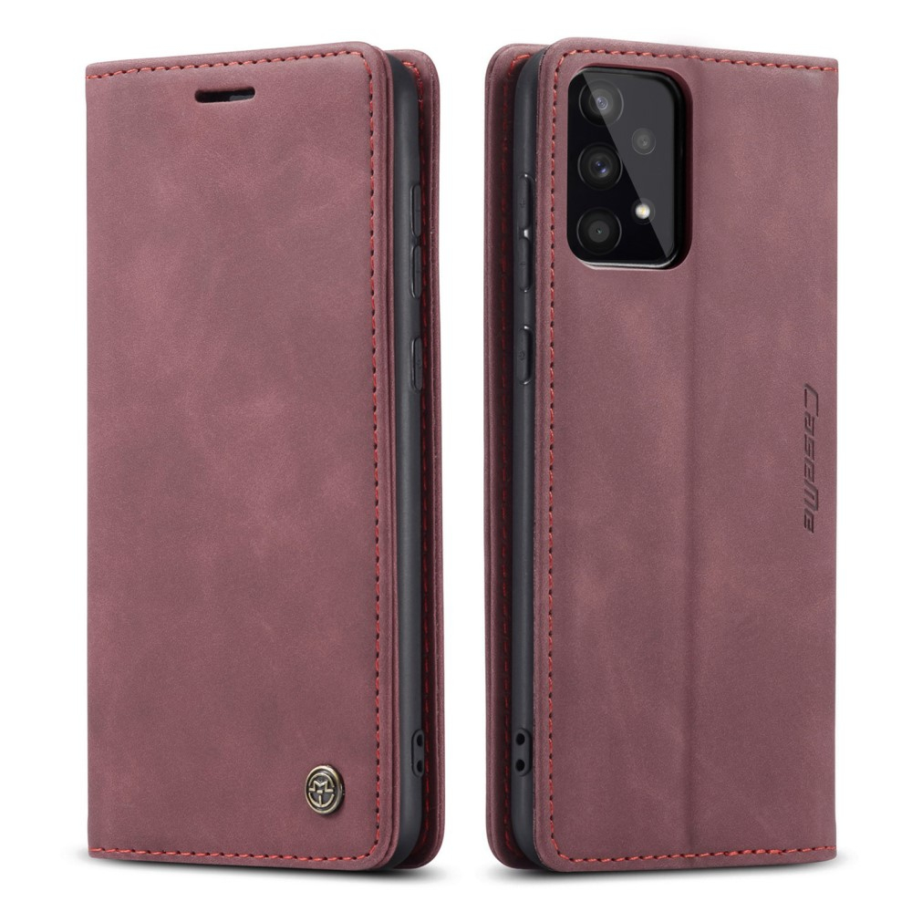 Samsung Galaxy A53 5G Leder Tasche Flip Wallet Etui mit Kartenfächern - Dunkelrot