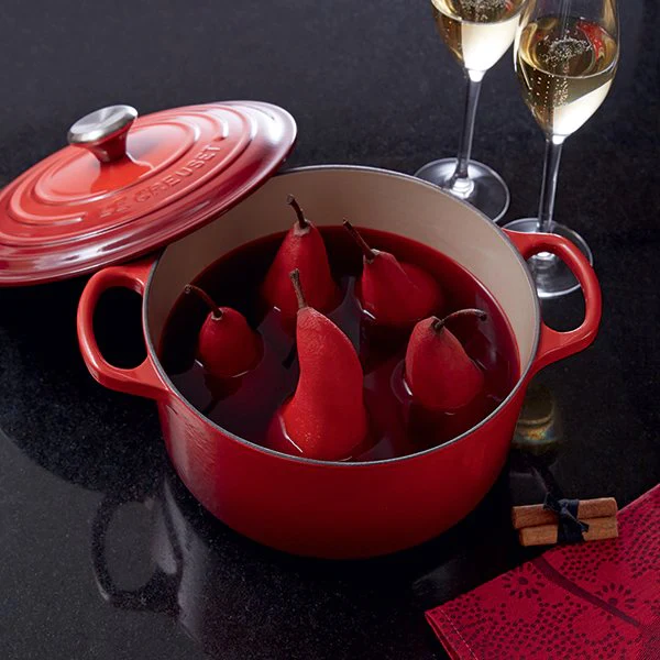 Cocotte fonte rond 24 cm cerise Le Creuset