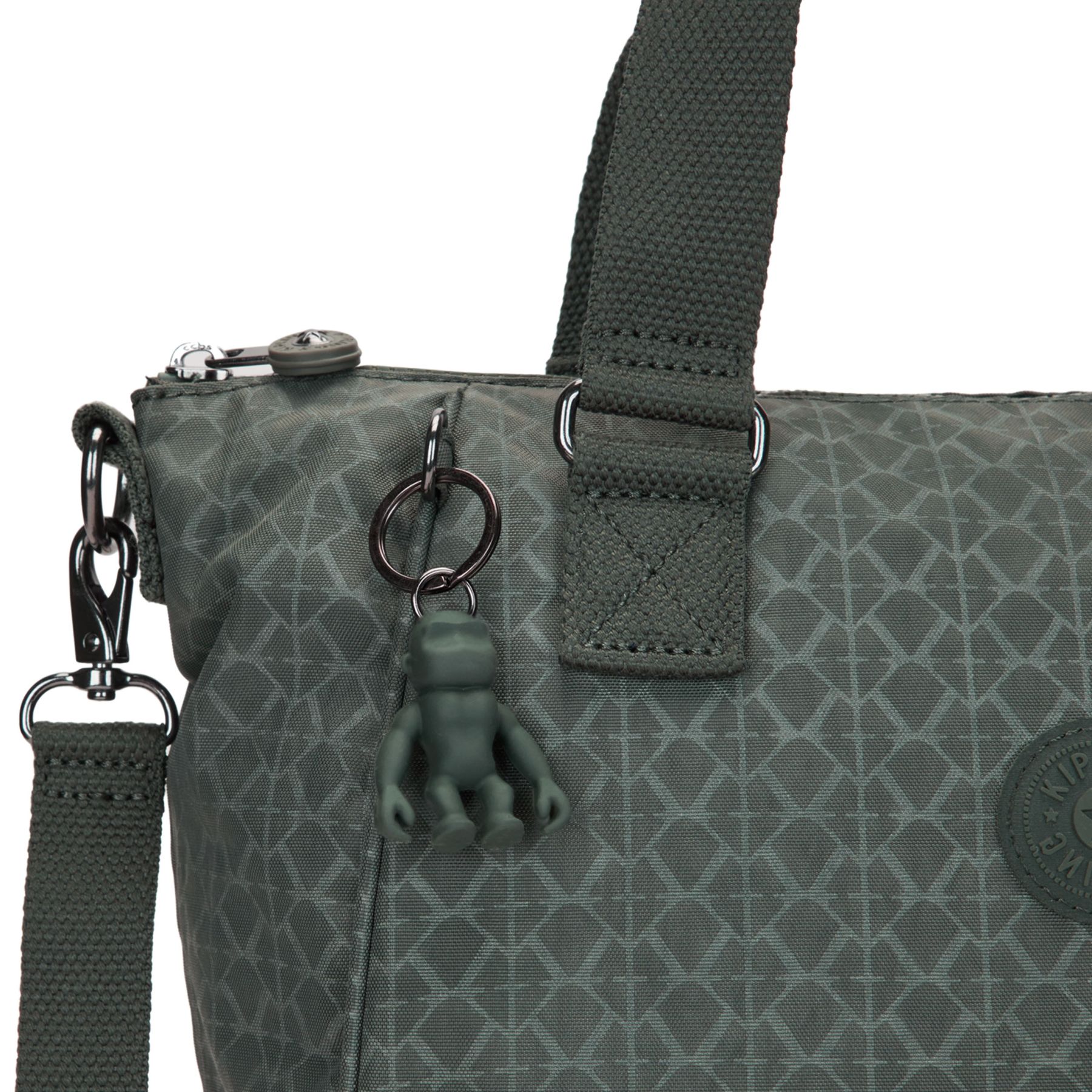 AMIEL Sac à Main Medium Avec Bretelle Amovible - Sign Green Embosse