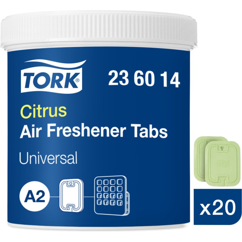 Désodorisant pastilles Tork A2 citron - Boîte de 20