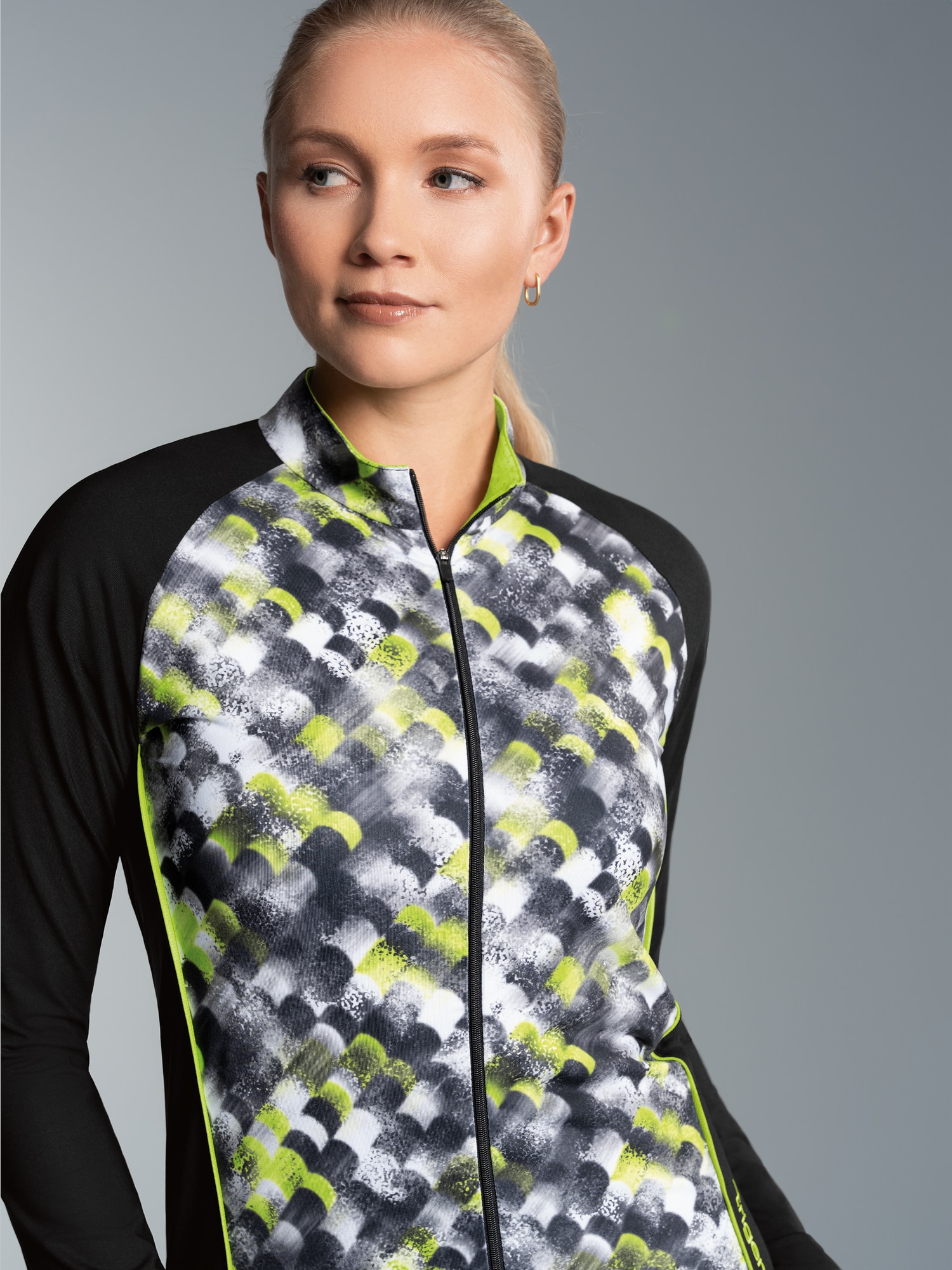 Fahrradjacke mit praktischer Rückentasche Schwarz