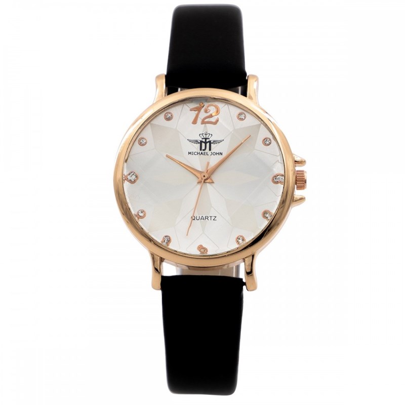 Montre Femme M. JOHN bracelet Cuir Noir