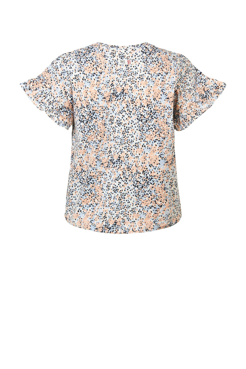Noppies T-shirt Pembroke met all over print oranje