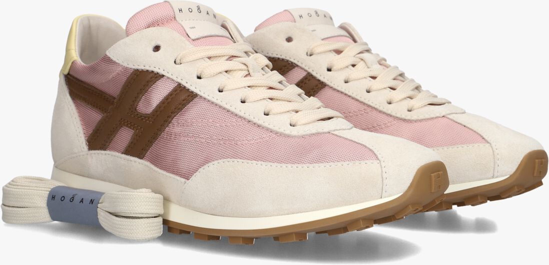 roze hogan lage sneakers h699 allacciato h