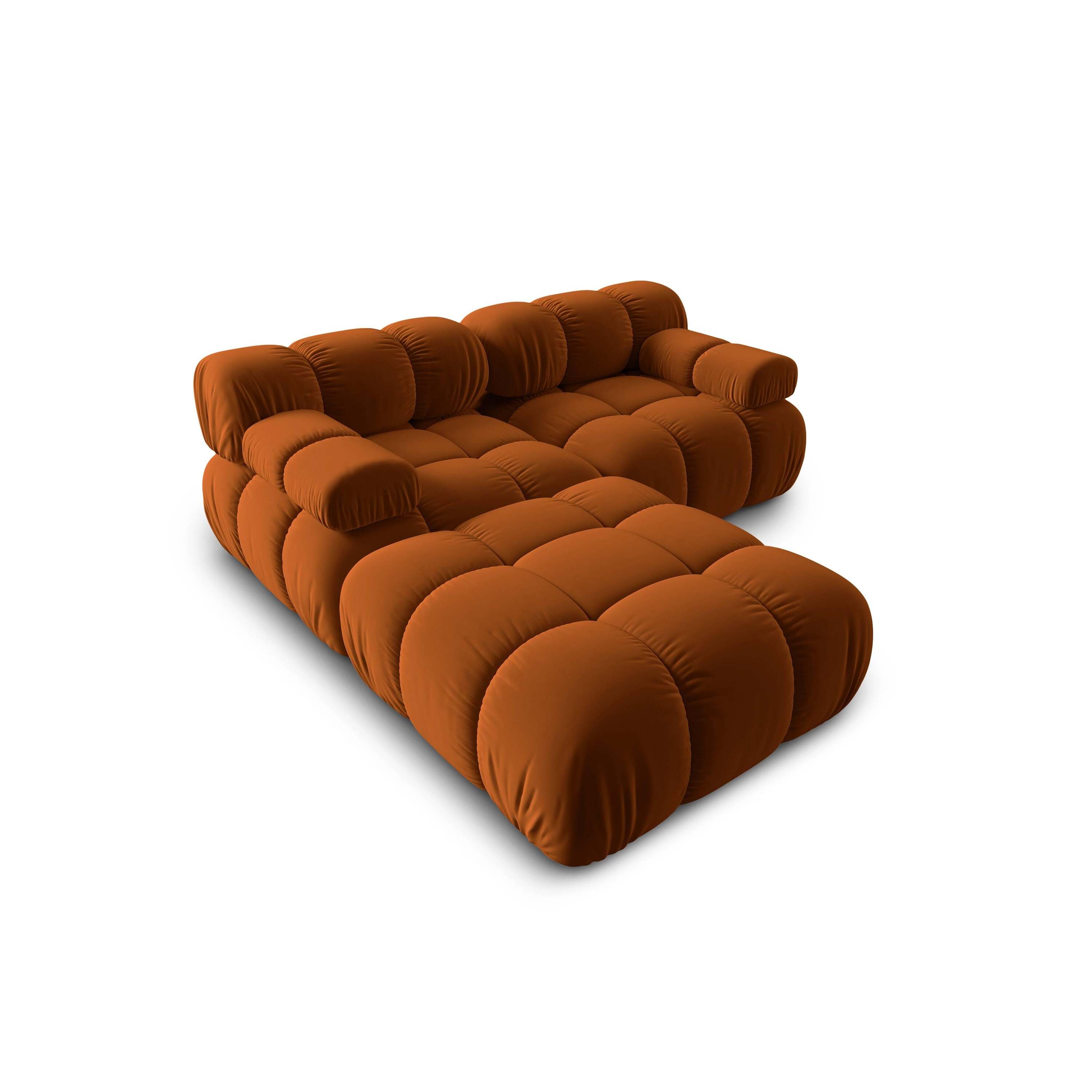 Milo Casa Tropea Modulaire 2-zitsbank met Hocker - Terracotta
