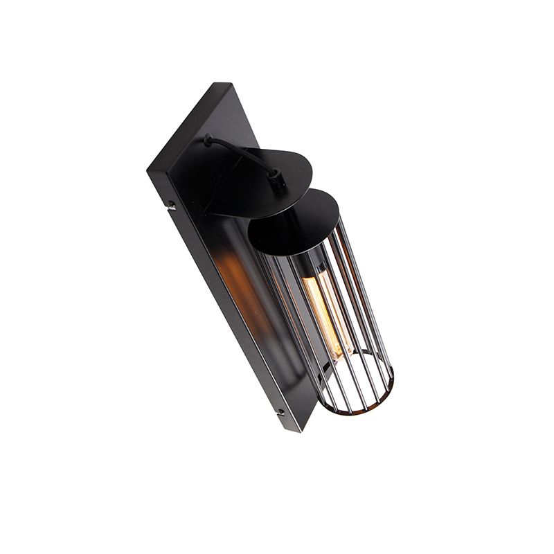 Moderne wandlamp zwart draad - Balenco Wazo
