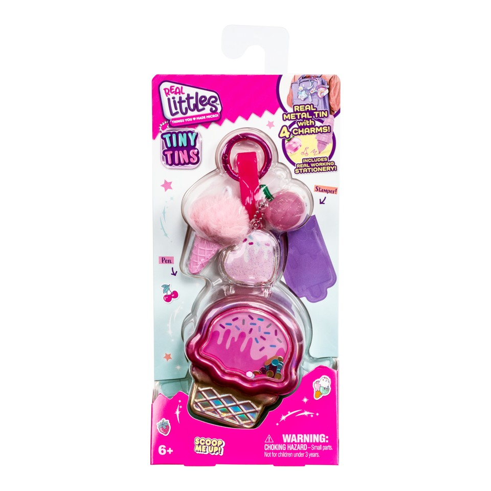 Real Littles Mini dåser med charms af skoleredskaber - Clip on Playset