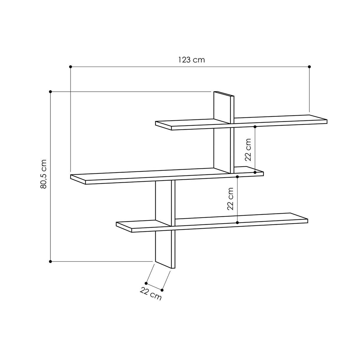 Calicosy - Wandplank LEO - L123 cm