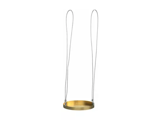 Support à plantes rond à suspendre doré Diamètre de 24 cm