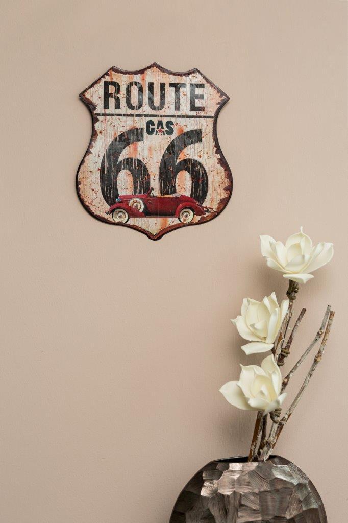 Metallschild - Route 66 Gas - 34x30 cm
