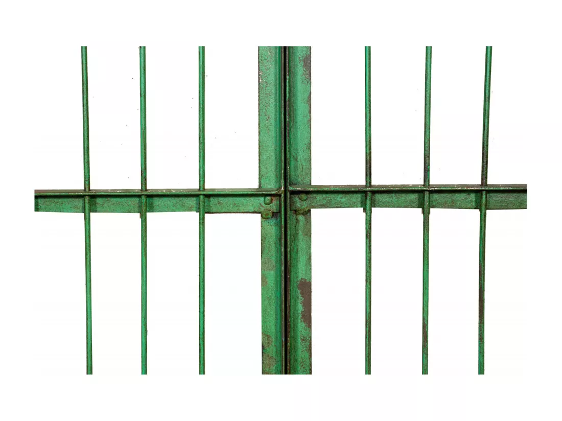 BISCOTTINI Portail - Fer Forgé Finition Antique - Clôture en Fer - Portail en Métal - Porte Décorative - Portail d'Entrée - 117x6x150cm - Une Pièce