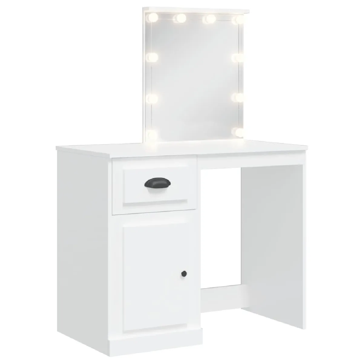 vidaXL Coiffeuse LED - Blanc