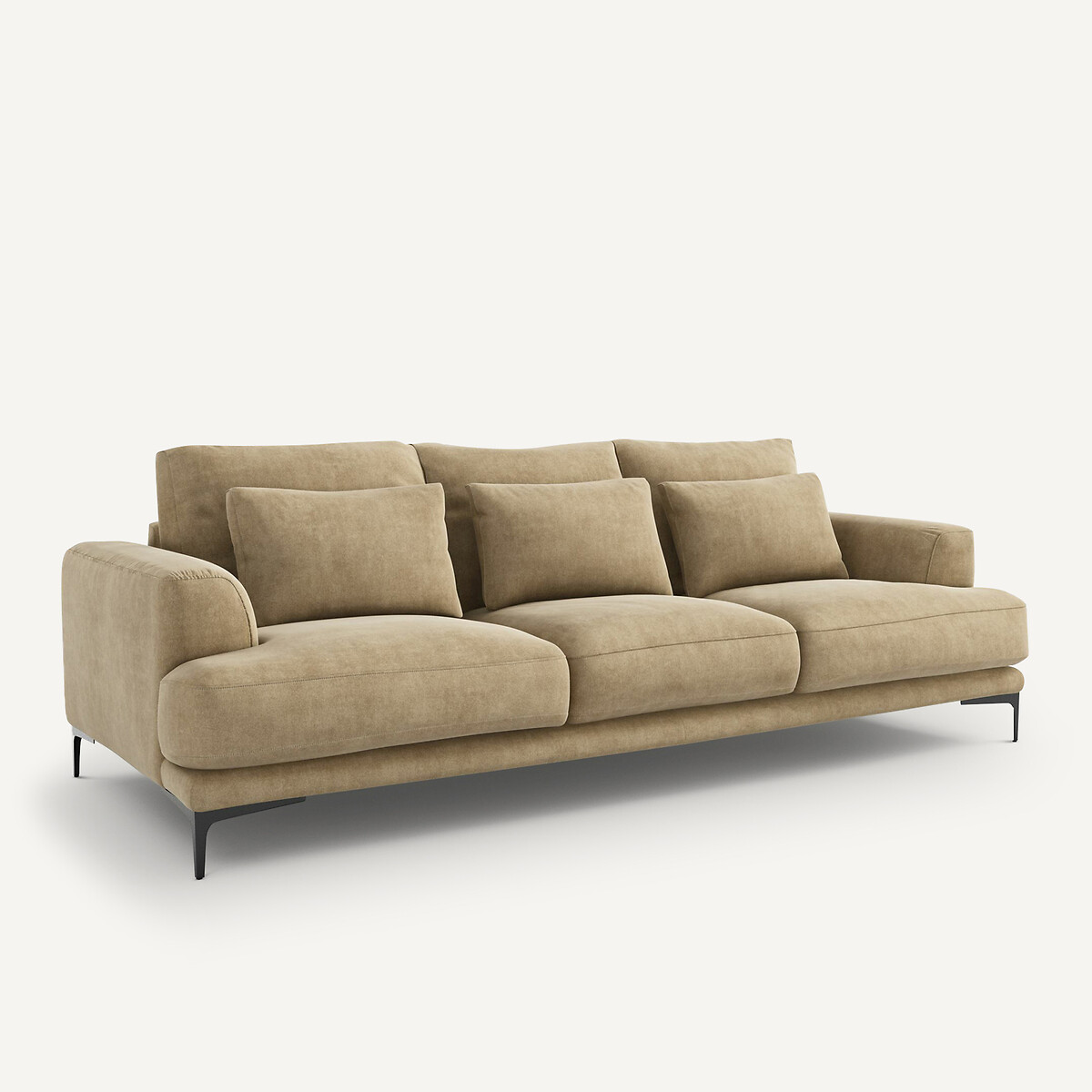 AM.PM<br>Sofá de 4 polegadas em fluweel com acabamento stonewashed, Marsile