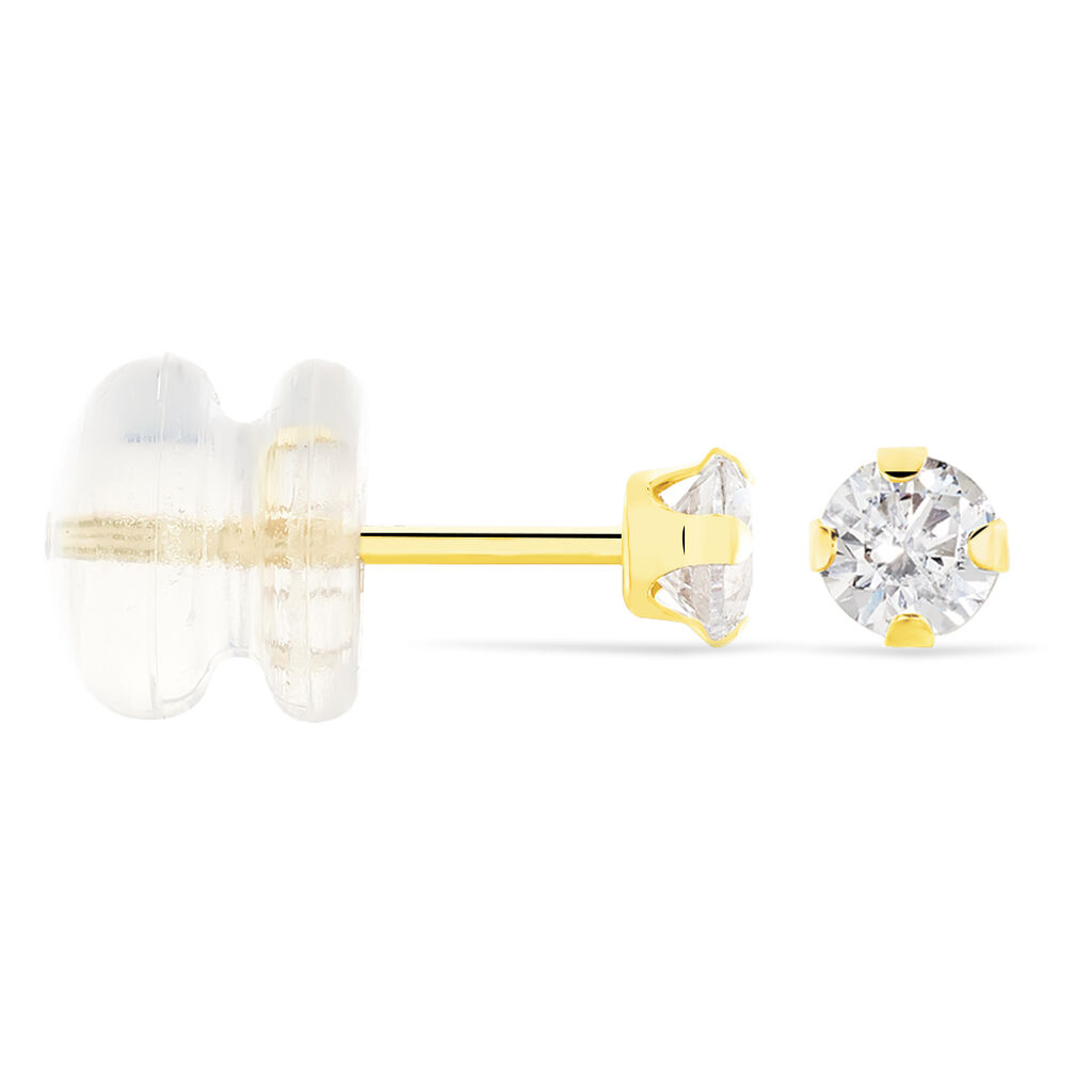 Boucles D'oreilles Puces Eddie Or Jaune Oxyde De Zirconium