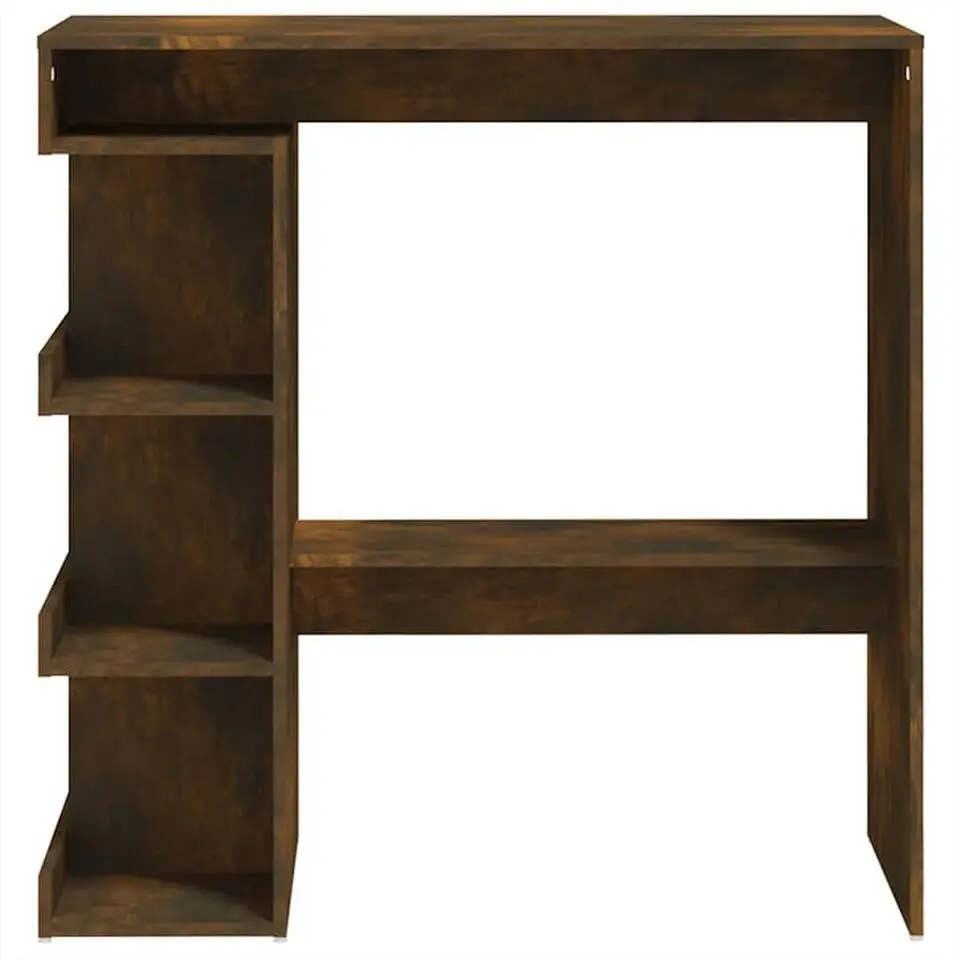 vidaXL - Bartafel met opbergruimte - Gerookt eiken - Bewerkt hout - 100x50 cm