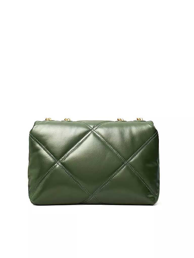 TORY BURCH Ledertasche - Umhängetasche KIRA DIAMOND Small grün