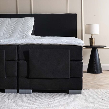 LEEGVERKOOP Boxspringset Julia Elektrisch - Zwart 90 x 210