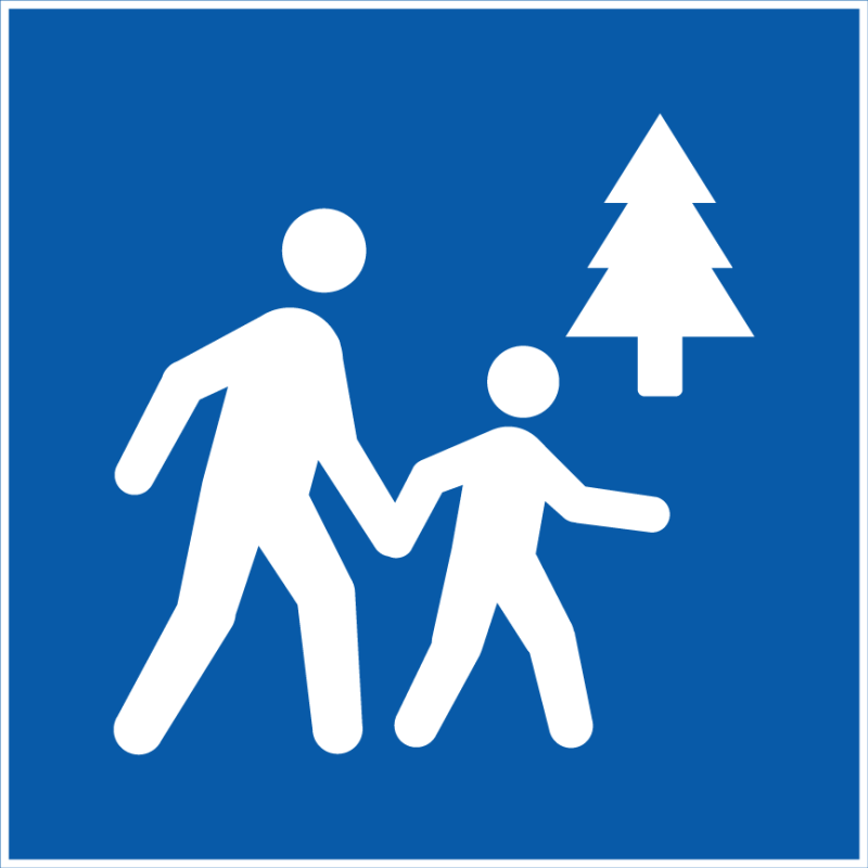 Pictogramme PI TC 008 - Espace naturel accessible au public - ISO 7001 en Gravoply