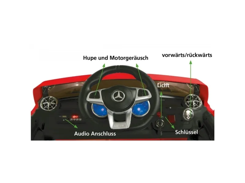 Jamara Mercedes SL65, 3 År, 4 hjul, Rød, Batterier påkrævet