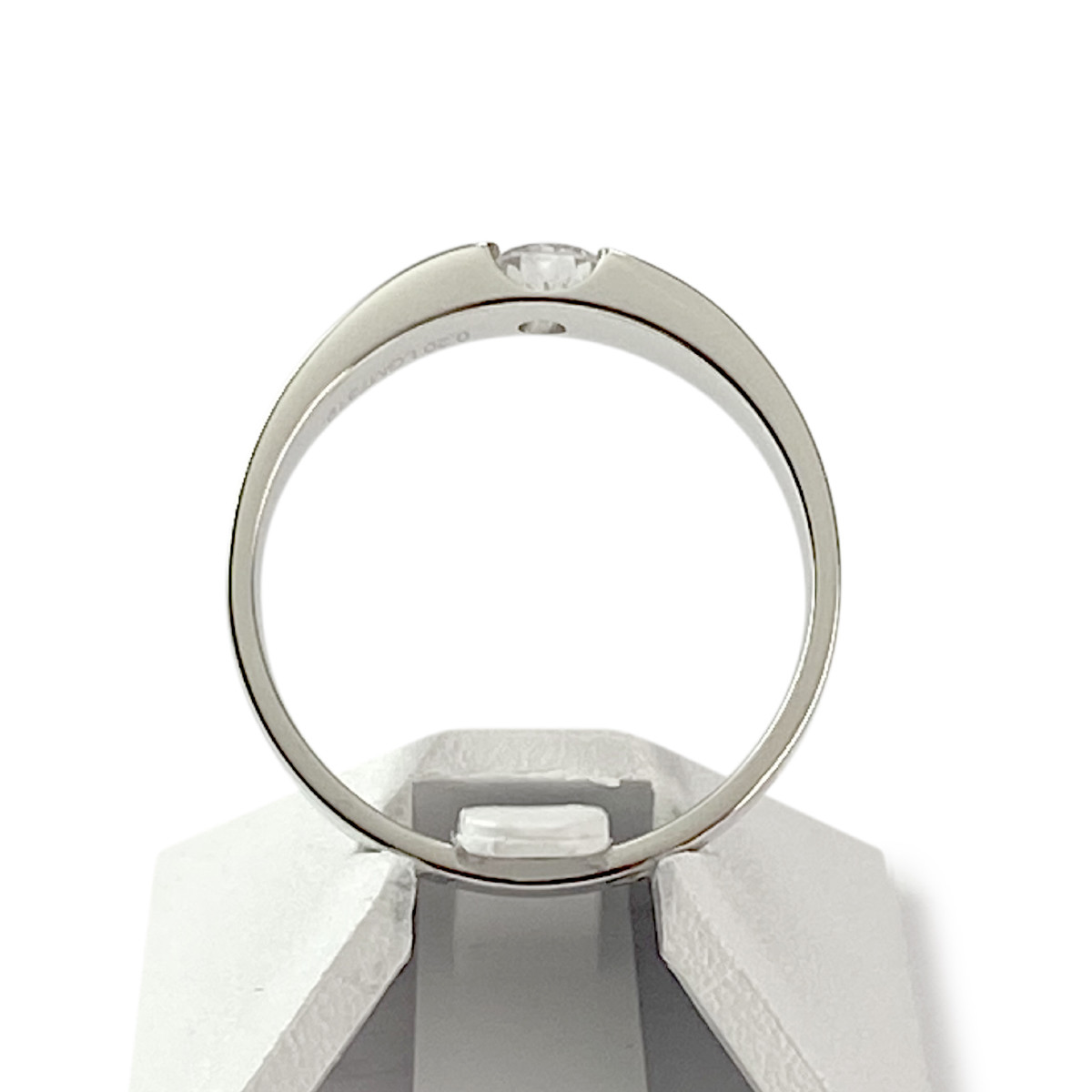 Bague solitaire d'occasion or 750 blanc diamant 0.20 carat