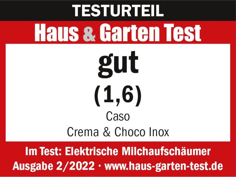 Caso Inductiemelkopschuimer met Crema & Choco functie - Melkopschuimer - Zilver