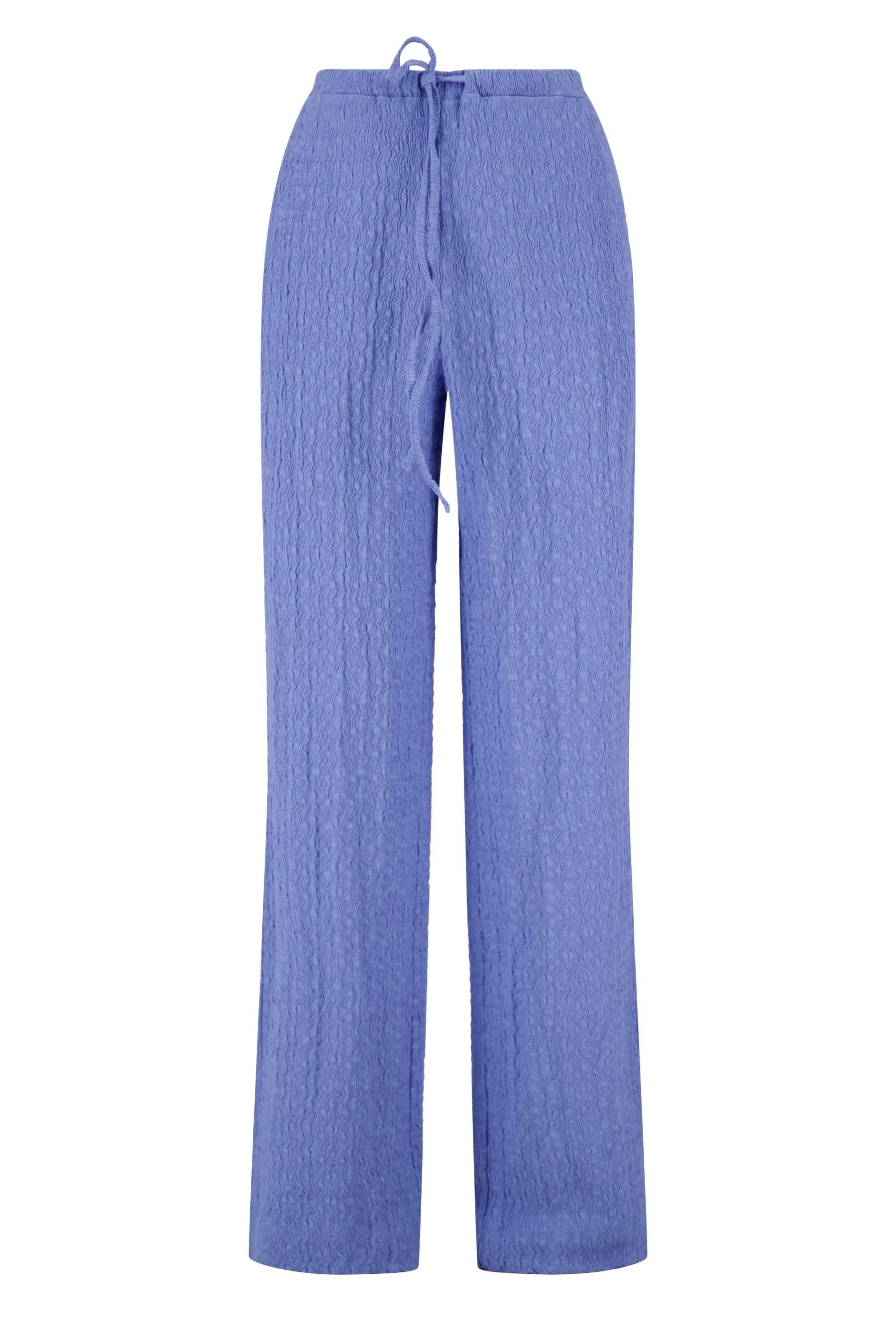 broek van crinkle stof