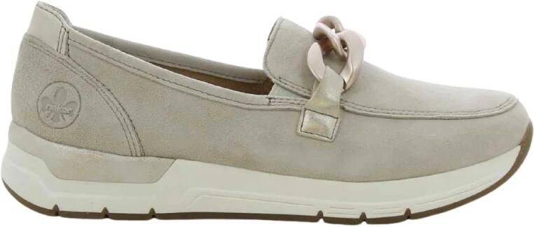 Rieker 58944-60 dames instappers sportief beige
