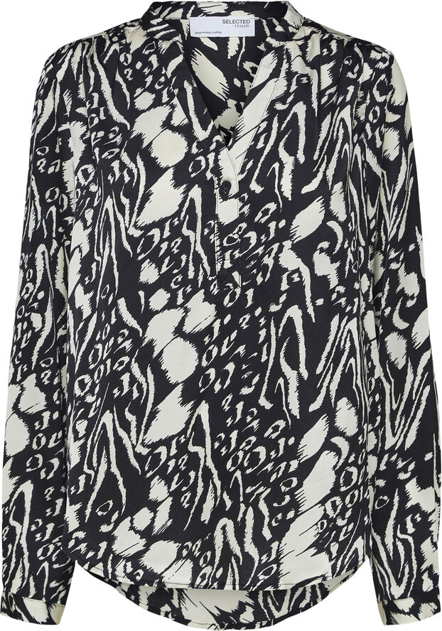 Selected Femme SLFJILL-MIVIA LS TOP D2 Sort