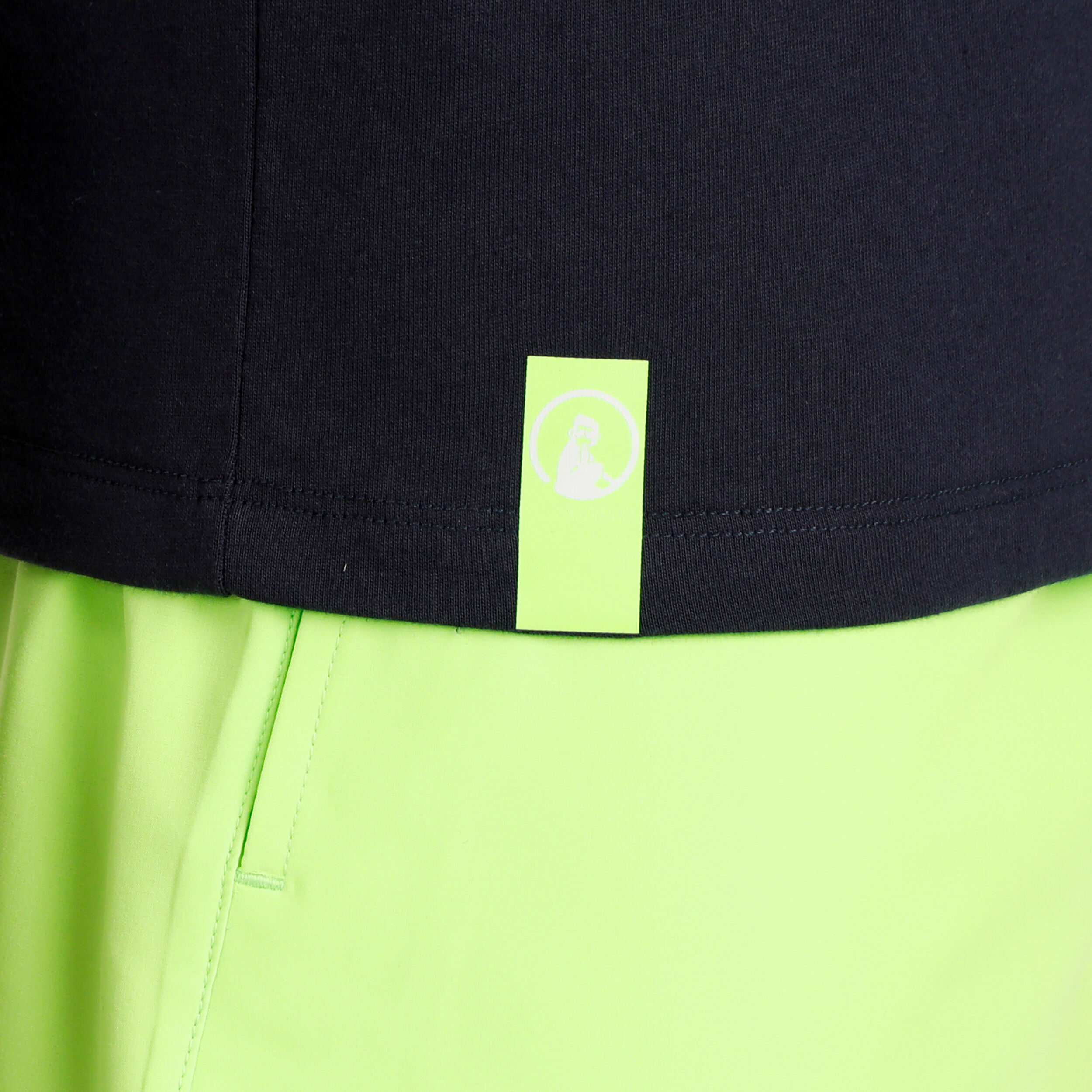 Quiet Please Wild Trainings T-shirt Hommes - Bleu Foncé , Vert Fluo