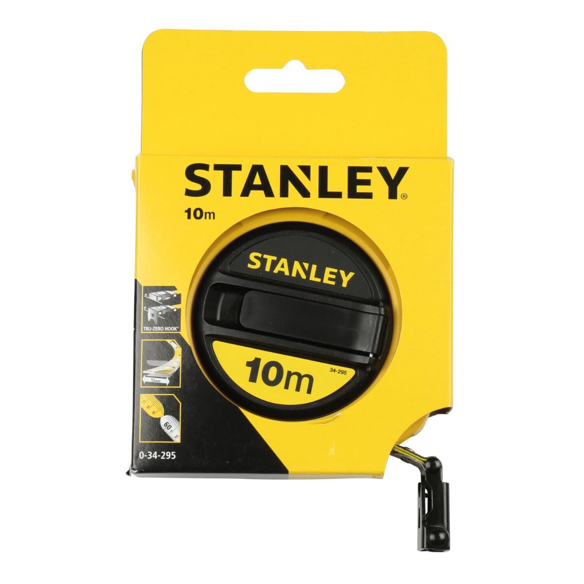 Stanley 0-34-295 Landmeter fiberglas 10m x 12,7mm gesloten kast