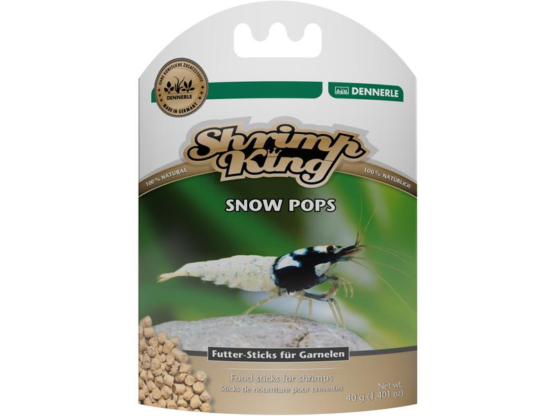 Dennerle Ergänzungsfutter Shrimp King Snow Pops, 40 g Der schmackhafte Futterspass für alle Garnelen