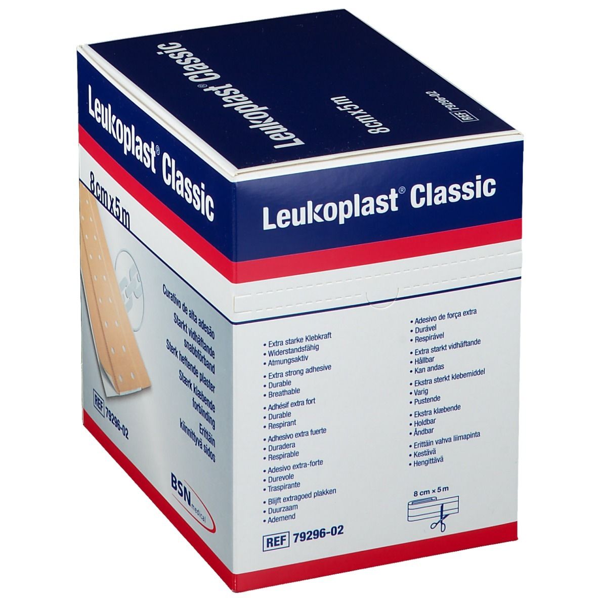 Leukoplast® Classic Pflaster 8 cm x 5 m Rolle