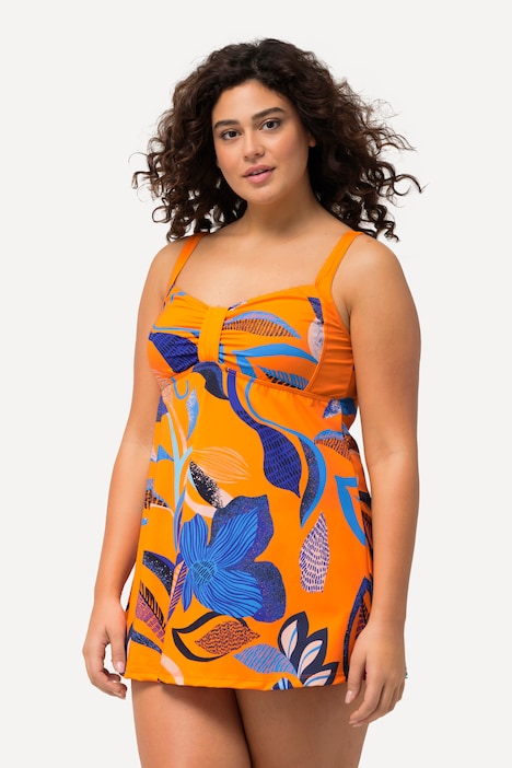 Badekleid, Blüten, Softcups, Zierband