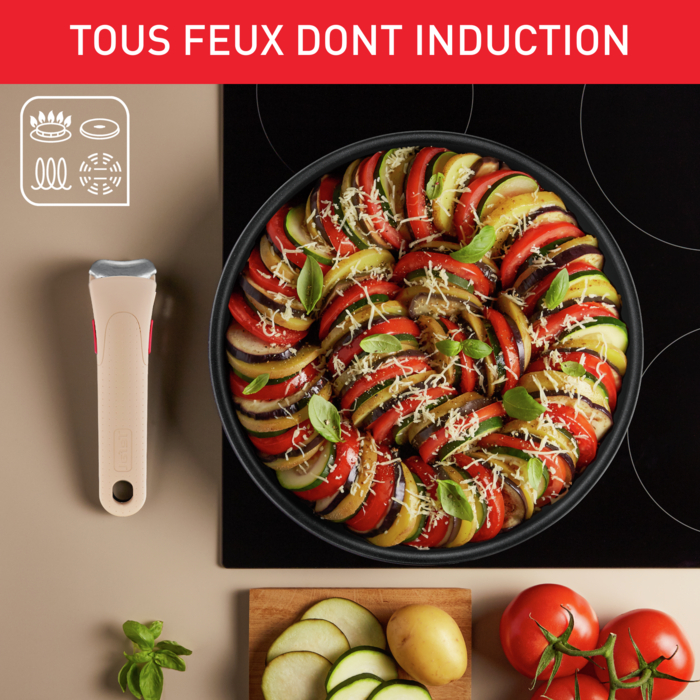Ingenio Eco Resist, Batterie de cuisine 20pcs, Antiadhésif, Induction