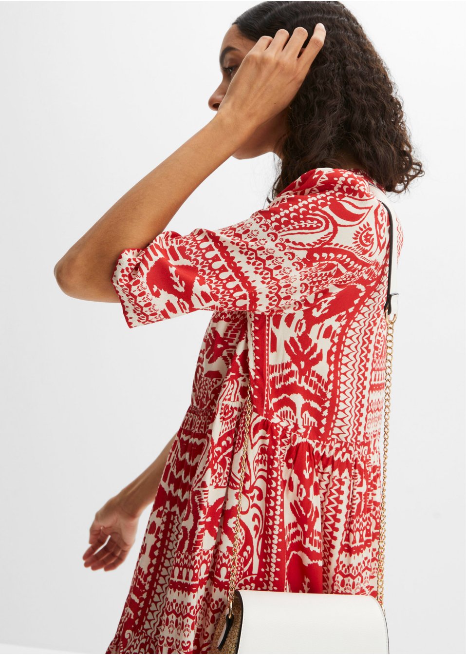 Robe-tunique imprimée en viscose